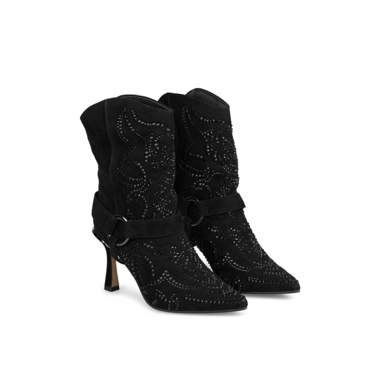 Bottines Alma En Pena Square Stiletto Heel Noir Femme | RTV-58795895